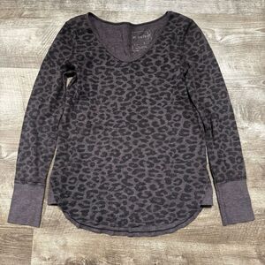 We The Free Free People Animal Print Long Sleeve Shirt Size Small